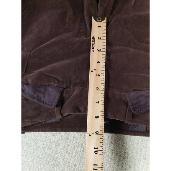 VTG Bebe Pants Womens 4 Brown Corduroy Wide Leg Low Rise Cuffed Capri Outdoor - Picture 6 of 9